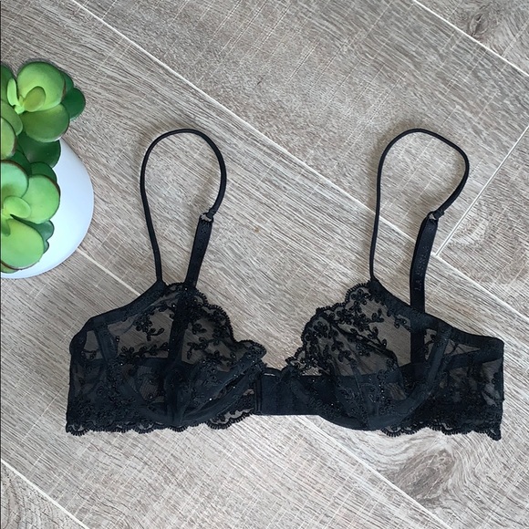 La Perla Other - La Perla Bra Black Crystals Size 34B